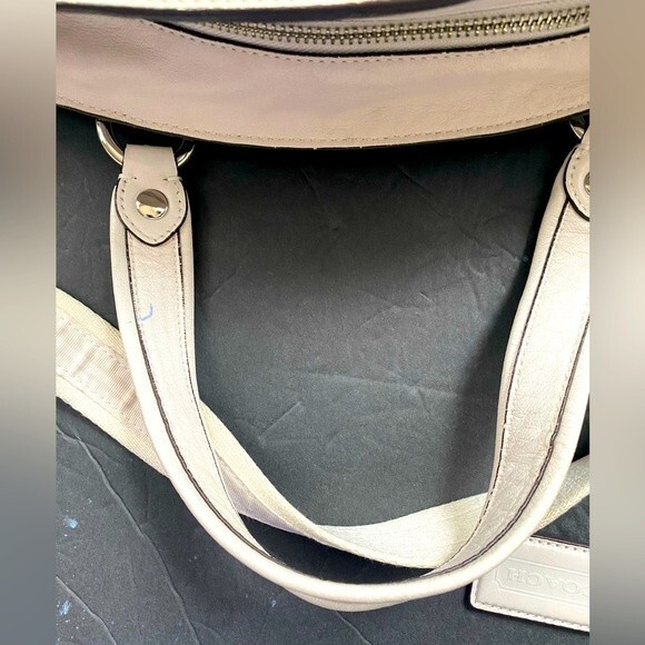 COACH  Legacy Poppy  Leather Rocker Crossbody Double Handles Ivory 16285 - Picture 5 of 16